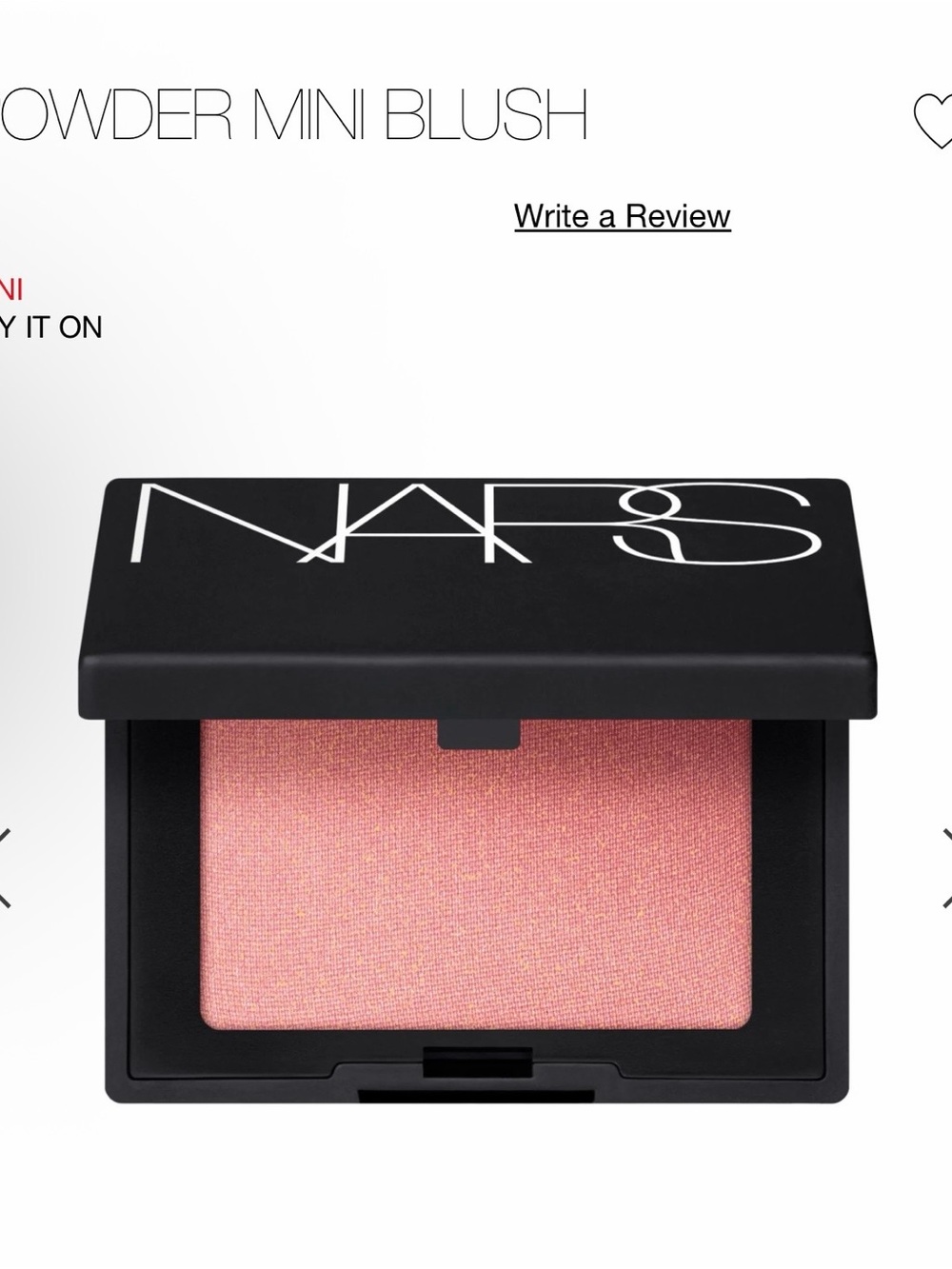 NARS Powder Mini Blush — orgasm